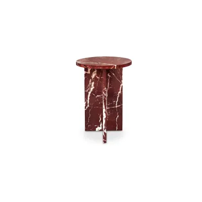 Grace Rosso Levante Marble Accent Table