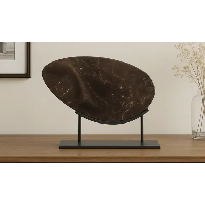 Galen Saint Laurent Brown Marble Sculpture