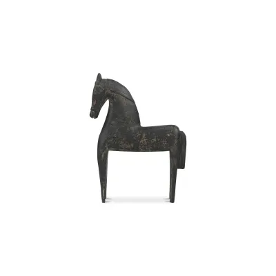Gallant Black Wooden Sculpture