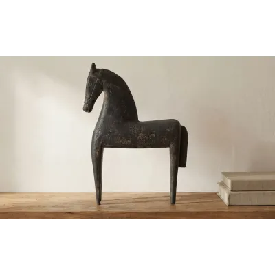 Gallant Black Wooden Sculpture