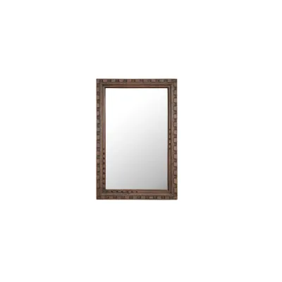 Holland Brown Rectangular Mirror Large
