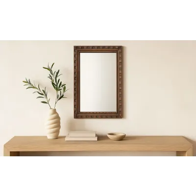 Holland Brown Rectangular Mirror Large