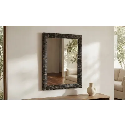 Avis Horn Inlay Rectangular Mirror