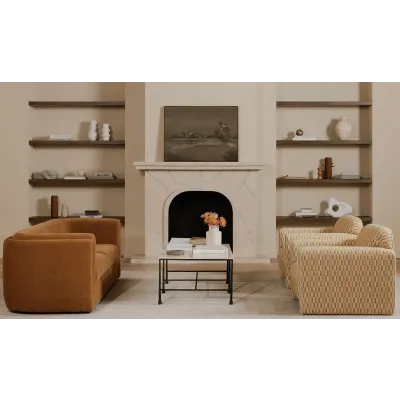River Botticino Marble Coffee Table