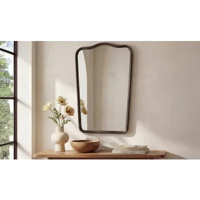 Keyes Blackened Bronze Cast Aluminum Mirror