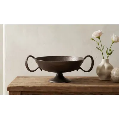 Floris Antique Brass Cast Aluminum Decorative Bowl