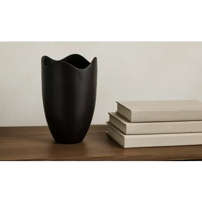 Athena Blackened Bronze Cast Aluminum Vase