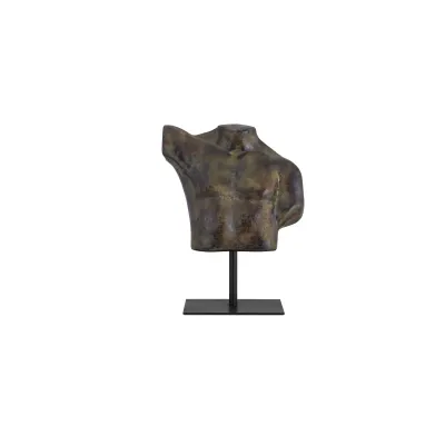 Victor Dark Green Patina Cast Aluminum Sculpture