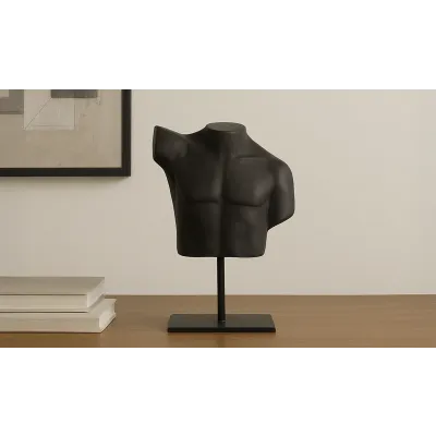 Victor Aged Black Cast Alumiinum Sculpture