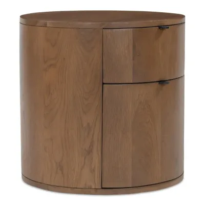 Theo Two Drawer Nightstand Brown