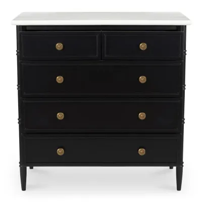 Eleanor 5 Drawer Chest Black