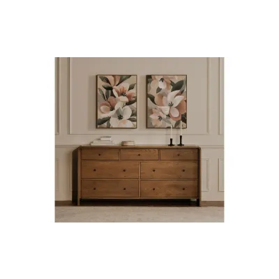 Riley Oak 7 Drawer Dresser