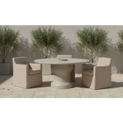Magnolia Cream Outdoor Dining Table