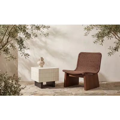 Farren Cream Outdoor Side Table