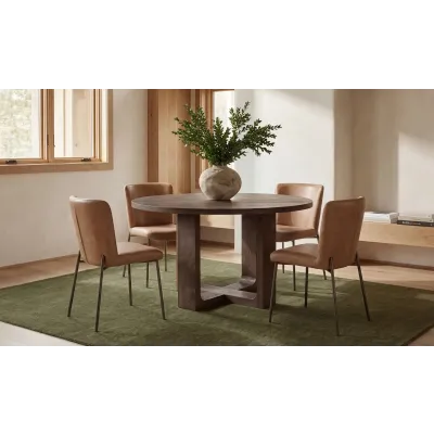 Hayes Rustic Brown Dining Table