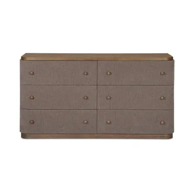 Simone Brown 6 Drawer Dresser