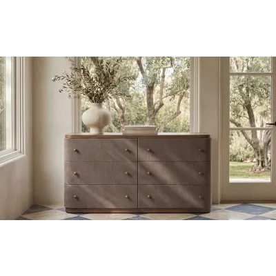Simone Brown 6 Drawer Dresser