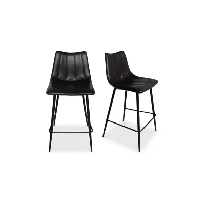 Alibi Counter Stool Matte Black - Set Of Two