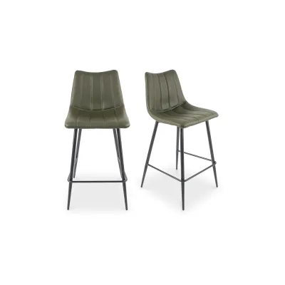 Alibi Counter Stool Dark Green - Set Of Two