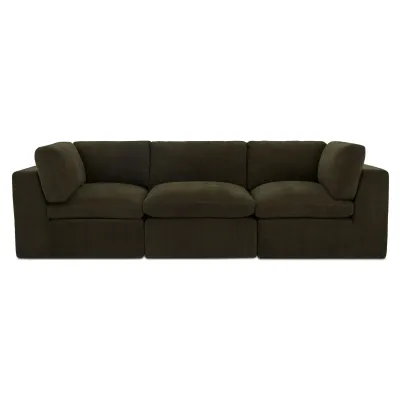 Cates Dark Green Modular Sofa