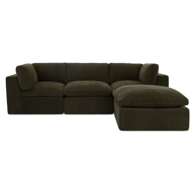 Cates Dark Green Lounge Modular Sectional