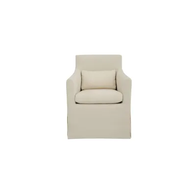 Lydia Cream Outdoor Slipcover Dining Chair