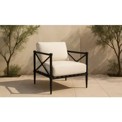Willow Cream Outdoor Accent Chair