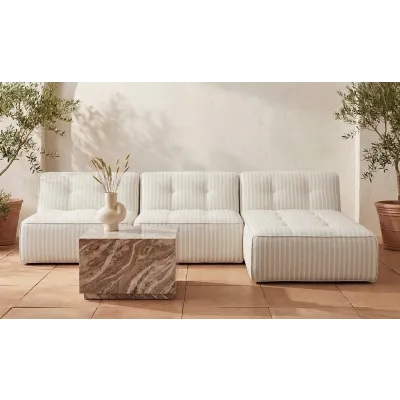 Sunseeker Brown Stripe Outdoor Chaise