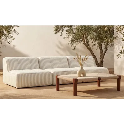 Sunseeker Brown Stripe 3 Piece Outdoor Sofa
