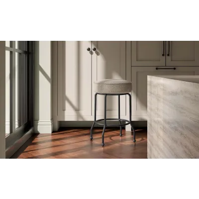 Kelsey Light Brown Swivel Counter Stool