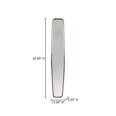 Fitzroy Rectangular Mirror Antique Brass