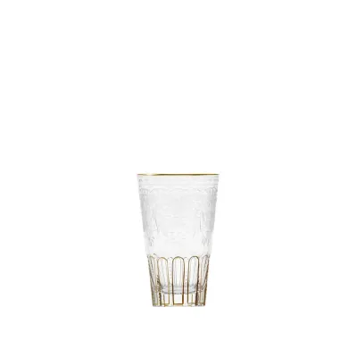 Maharani Clear Lead-Free Crystal, Cut, 24 Gold (Thin Line), Engraving Tumbler 240 ml