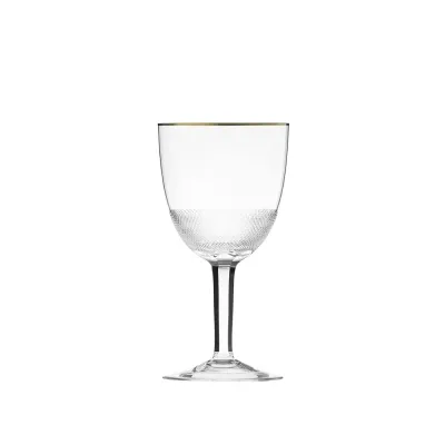 Royal Clear Lead-Free Crystal, Cut, 24-Carat Gold (Thin Line) Goblet 210 ml
