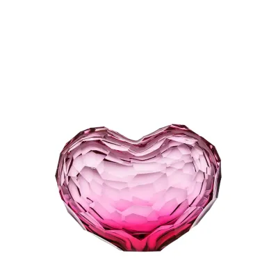 Heart Rose Lead-Free Crystal, Cut Underlaid Object