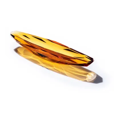 Ashtray Topaz Lead-Free Crystal, Cut 31 cm