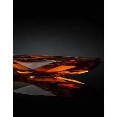 Ashtray Topaz Lead-Free Crystal, Cut 31 cm