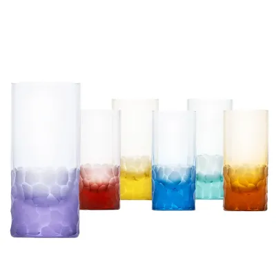 Whisky Set Lead-Free Crystal, Cut Pebbles 6 Pcs Set