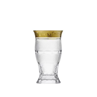 Splendid Clear Lead-Free Crystal, Cut, 24-Carat Gold (Relief Decor) Tumbler 160 ml