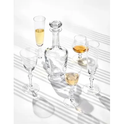 Mozart Clear Lead-Free Crystal, Cut Pearls Decanter Wine 1000 ml