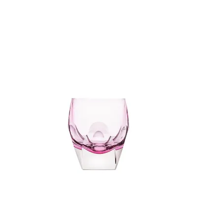 Bar Underlaid Tumbler Glass For Distillate Rose Lead-Free Crystal, Cut 45 ml