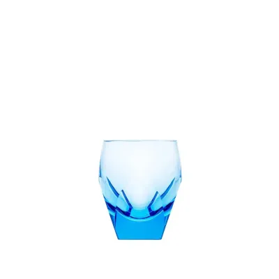 Bar Tumbler Glass For Distillate Aquamarine Lead-Free Crystal, Cut 45 Ml