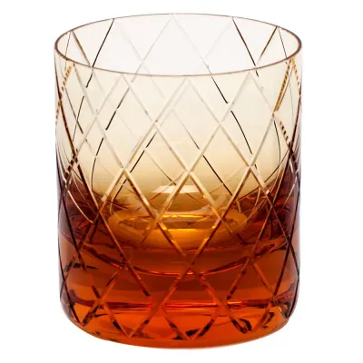 Bonbon /I Tumbler Whisky Topaz Lead-Free Crystal, Wedge-Shaped Cuts 370 ml