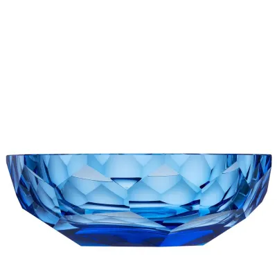 Cubism Bowl Aquamarine Lead-Free Crystal, Cut 29 cm