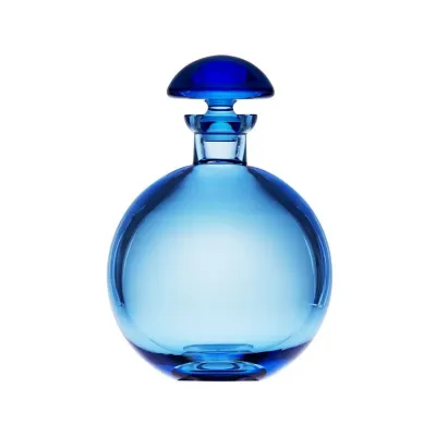 Culbuto /I Decanter Cognac Aquamarine Lead-Free Crystal, Plain 1000 ml