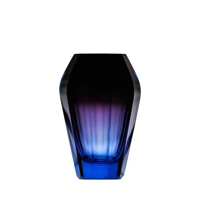 Diva Underlaid Vase Aquamarine Amethyst, Cut 20 Cm