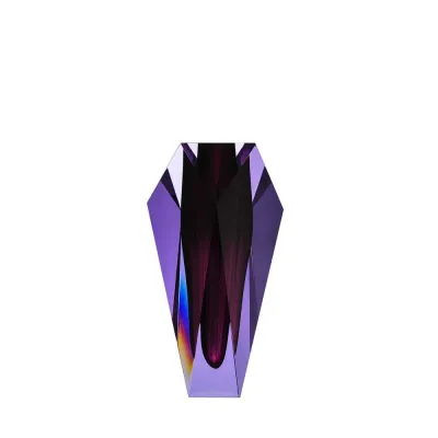 Gema Underlaid Vase Alexandrite Amethyst Lead-Free Crystal, Cut 25.5 cm