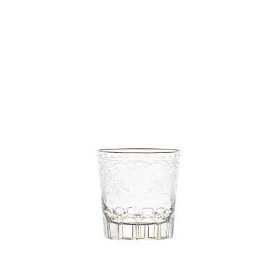 Maharani Double Old Fashioned 24 Gold (Thin Line), Engraving Clear 12.5 oz