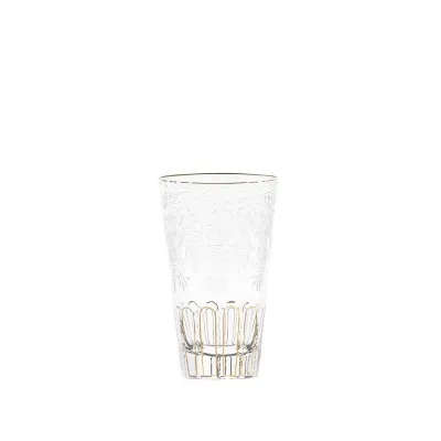 Maharani Clear Lead-Free Crystal, Cut, 24 Gold (Thin Line), Engraving Tumbler Water