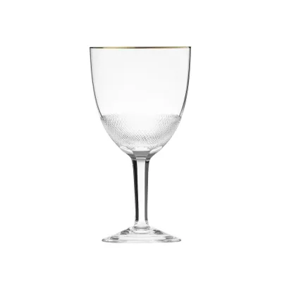 Royal Goblet Red Wine Clear Lead-Free Crystal, Cut, 24-Carat Gold (Thin Line) 360 ml