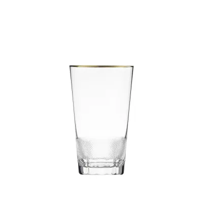 Royal /I Tumbler Water Clear Lead-Free Crystal, Cut, 24-Carat Gold (Thin Line) 300 ml